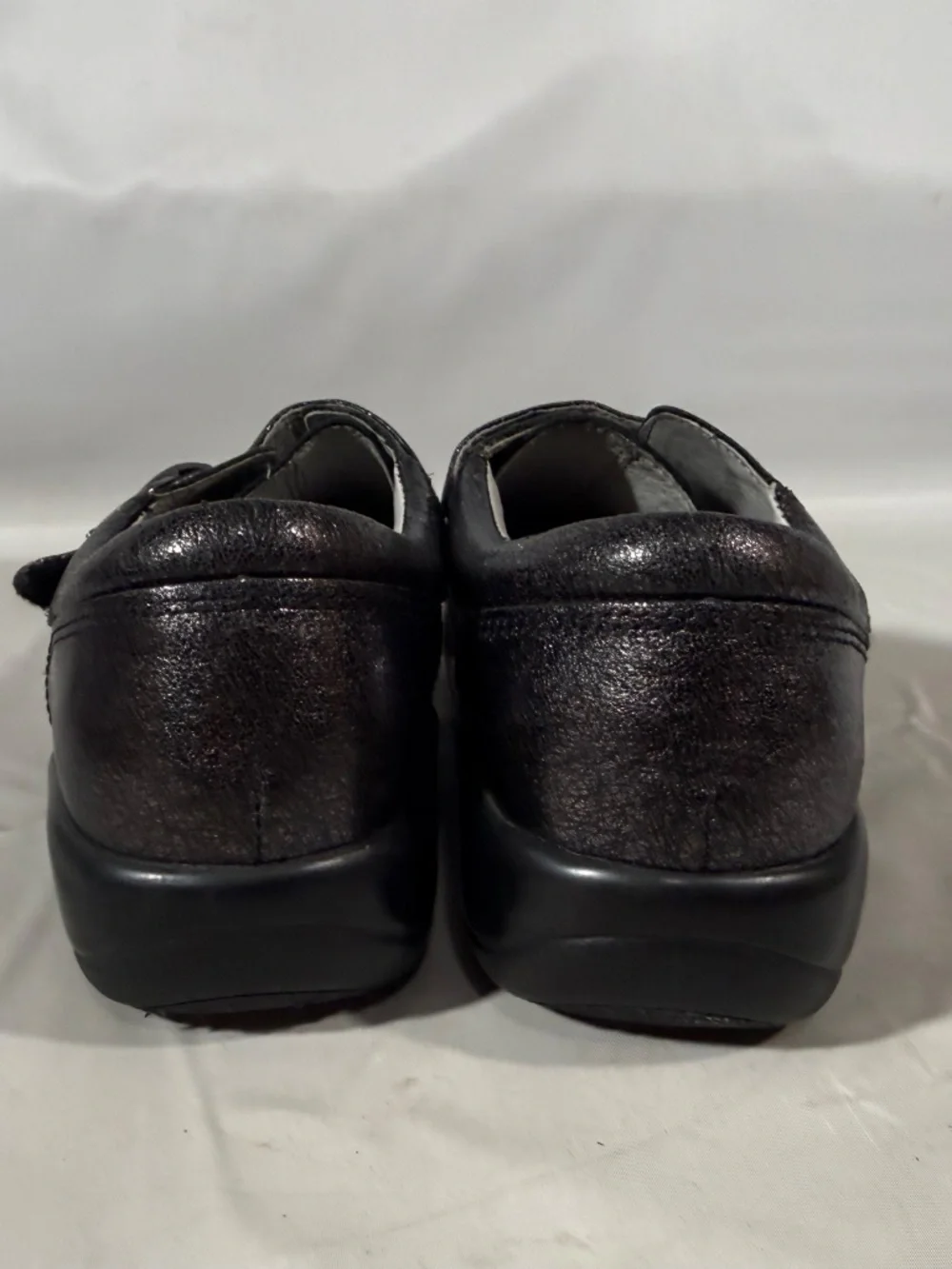 Alegria PG Lite Khloe Slip-On Black Metallic Nursing Work Shoes Size 37 (6.5-7)